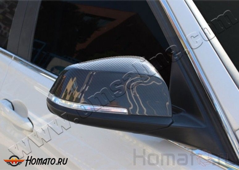 Накладки на зеркала, 2 части «карбон» для BMW