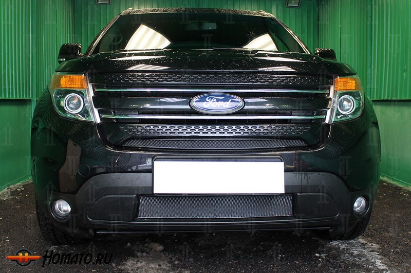 Защита радиатора для Ford Explorer (2012-2015) дорестайл | Премиум