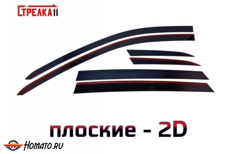 Дефлекторы Audi Q7 (4M) 2015+/2024+ | премиум, плоские, 2D