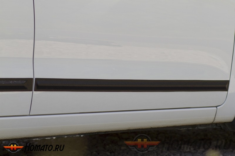 Молдинги на двери (вариант 2) KIA Rio III (седан и хетчбек) 2011+/2015+ | шагрень