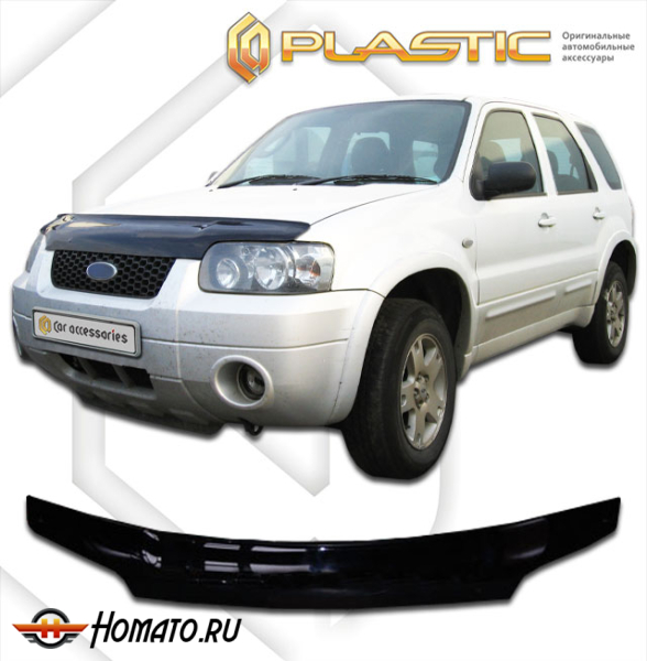 Дефлектор капота Ford Maverick 2000-2007 (TM1) | черный