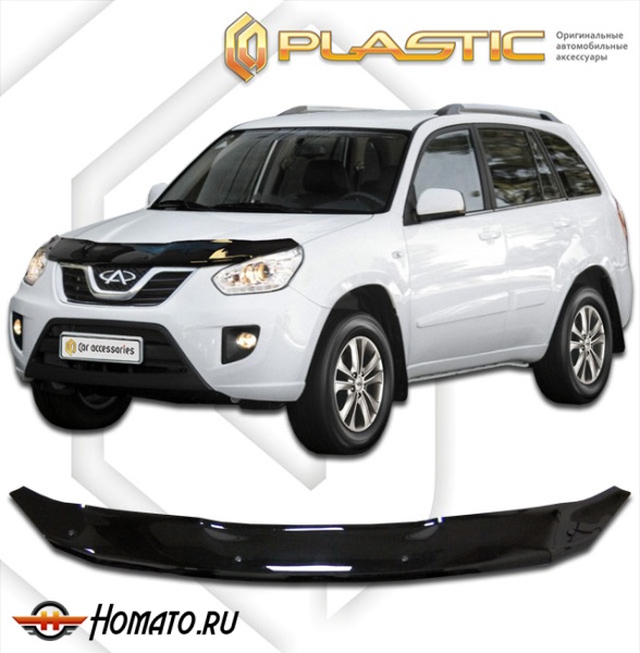 Дефлектор капота Chery Tiggo 2011-2013 | черный