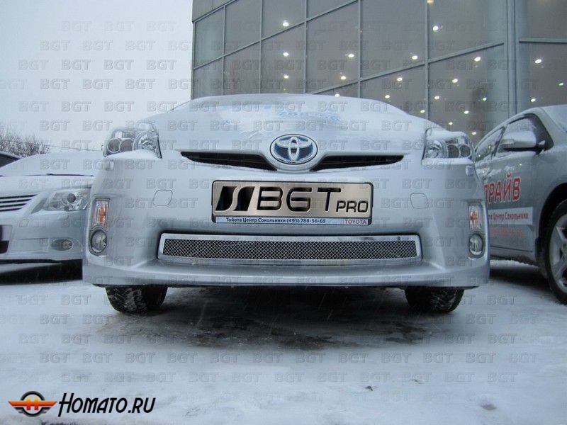Тюнинговая решетка в бампер для Toyota Prius 2009+ тип Сетка | Нижняя