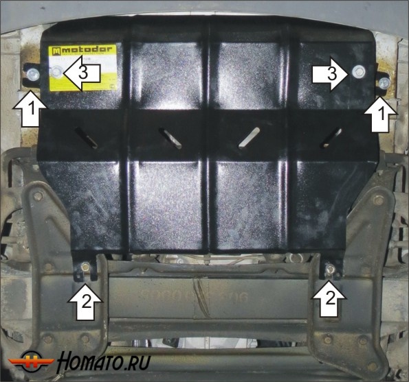 Защита картера Mercedes-benz Sprinter 308 1995-2002 | двигатель, 2 мм, сталь | MOTODOR | 01235