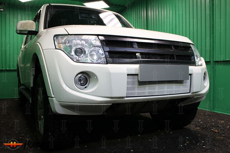Защита радиатора для Mitsubishi Pajero 4 (2011-2014) рестайл-1 | Стандарт