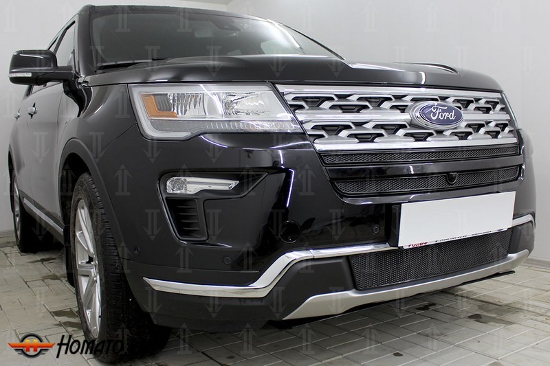 Защита радиатора для Ford Explorer (2018+) 2-рестайл | Премиум