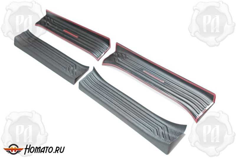 Накладки на внутренние пороги дверей Хавал Н5 2023+ | шагрень