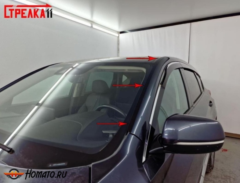 Премиум водостоки дефлекторы лобового стекла Acura RDX 3 2018+/2021+