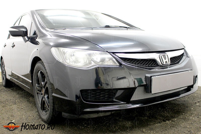 Защита радиатора для Honda Civic 8 4D (2009-2012) рестайл | Стандарт