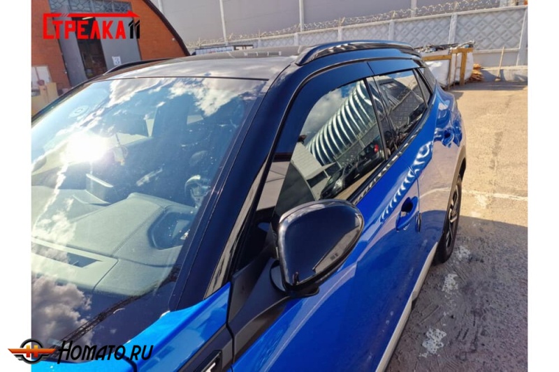Дефлекторы Peugeot 2008 2 2020+/2023+ | из 6 частей, премиум, плоские, 2D