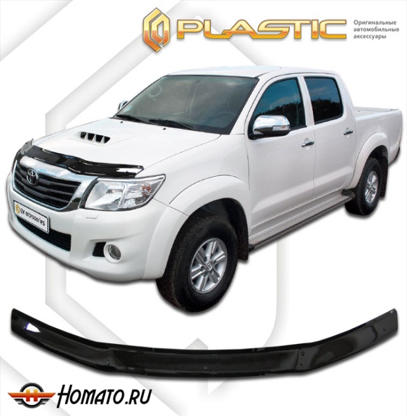 Дефлектор капота Toyota Hilux 7 2012-2015 | черный