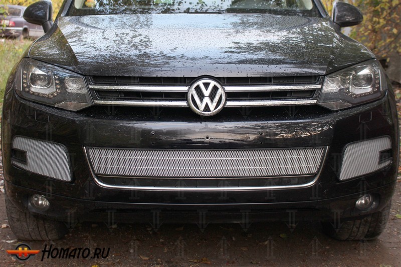 Защита радиатора для Volkswagen Touareg II (2010-2014) дорестайл | Стандарт