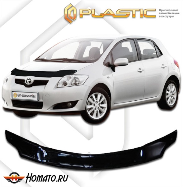 Дефлектор капота Toyota Auris 1 2007-2010 | черный