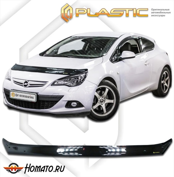 Дефлектор капота Opel Astra GTC 2011-2015 (J) | черный