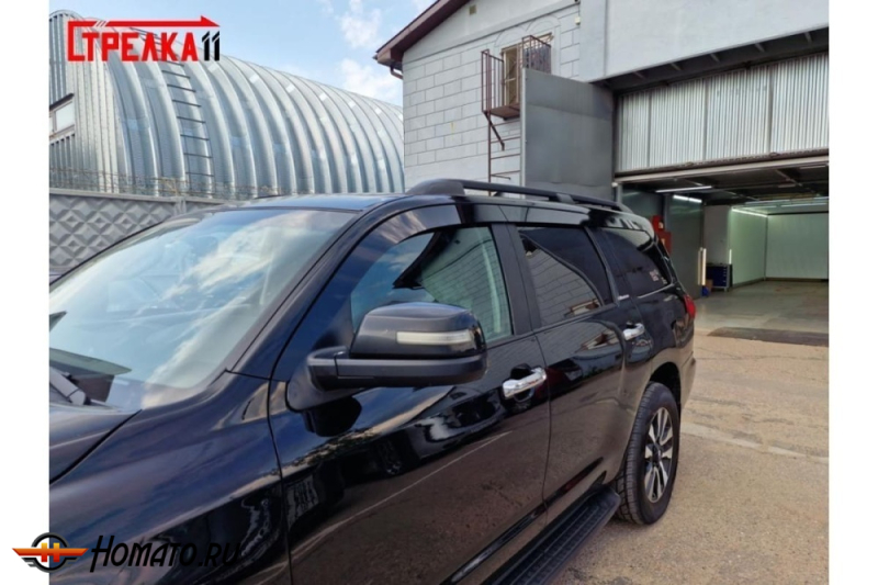 Дефлекторы Toyota Sequoia 2 2007-2022 | из 6 частей, премиум, плоские, 2D