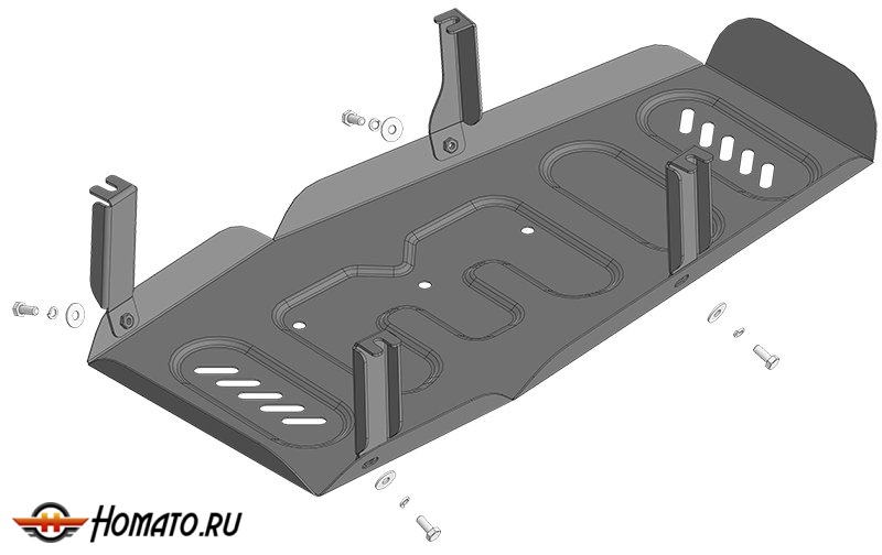 Защита картера СКМ М7 2026+ | топливный бак, 2 мм, сталь | MOTODOR | 72103