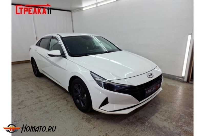 Дефлекторы Hyundai Elantra 7 2021- | премиум, плоские, 2D