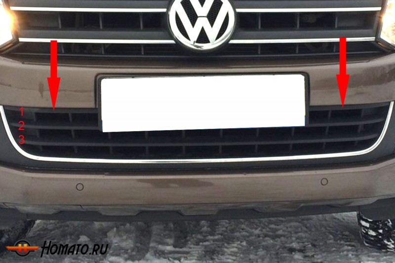 Защита радиатора для Volkswagen Amarok (2010-2015) дорестайл | Стандарт