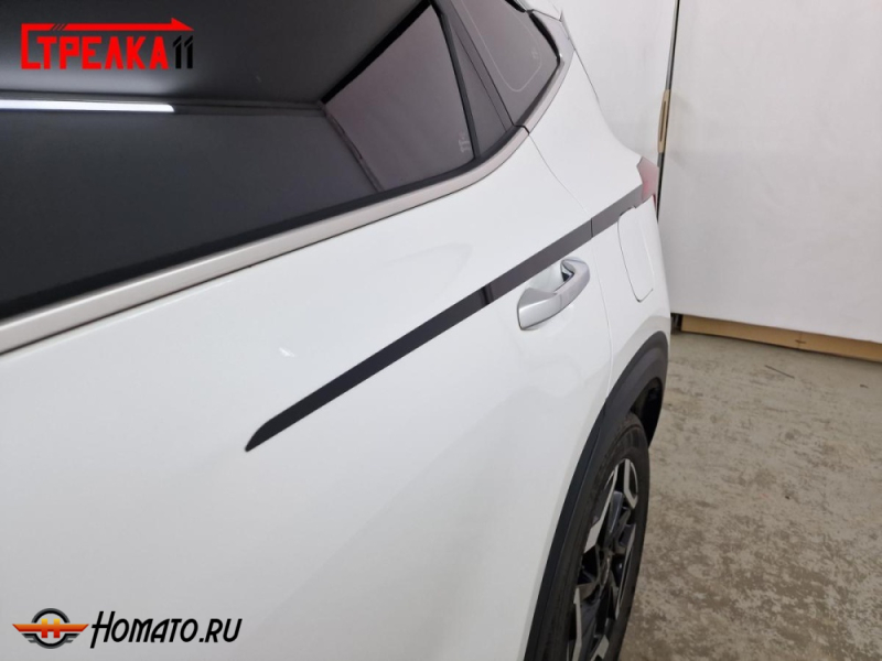 Накладки на задние двери и крылья для Kia Seltos 2020+ | 4 штуки, декор