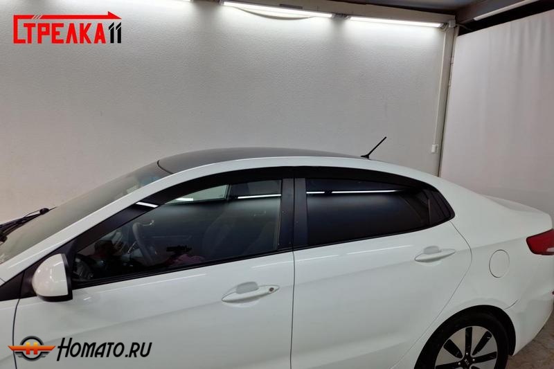 Дефлекторы KIA Rio 3 2012-2017 | премиум, плоские, 2D