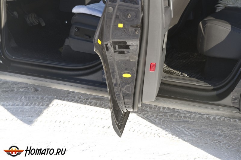 Накладки на внутренние пороги дверей Volkswagen Touareg (GP) 2003-2009 | шагрень