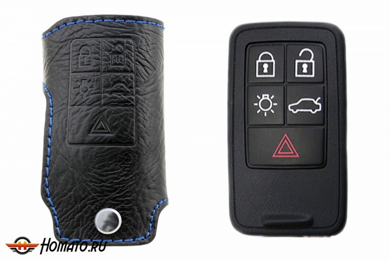 Брелок«кожаный чехол»  для 5-и кнопочного  ключа Volvo