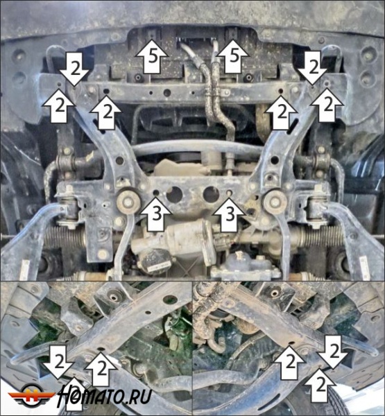 Защита картера Jac T9 2024- | радиатор, 2 мм, сталь | MOTODOR | 78315