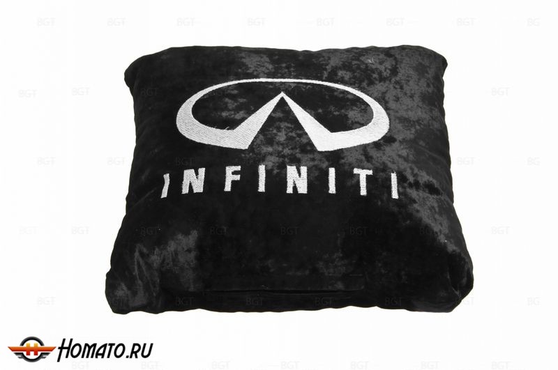 Подушка в салон автомобиля "Infinitii", Цвет: Черный