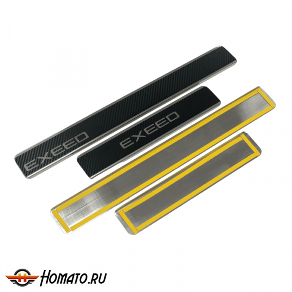 Накладки на пороги Exeed RX 2023+ | нержавейка, INOX, 4 штуки