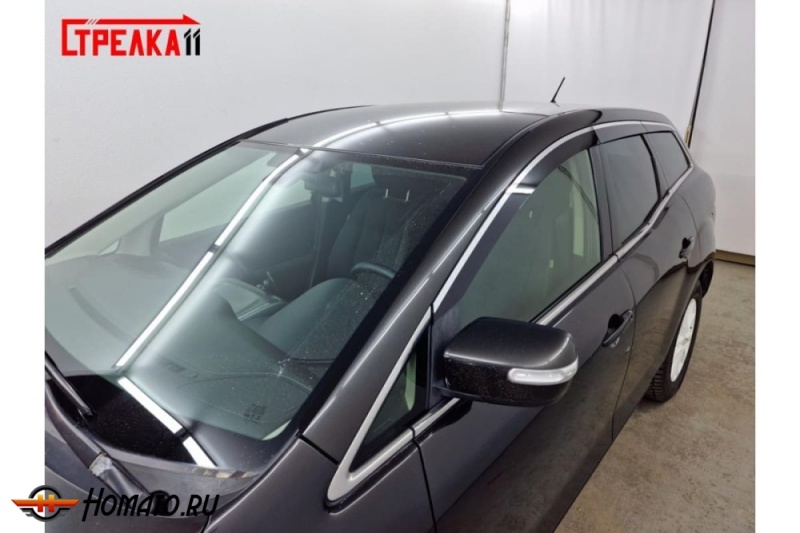 Премиум водостоки дефлекторы лобового стекла Mazda CX-7 2007-2012