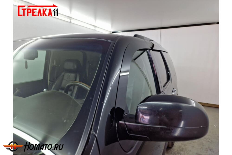 Дефлекторы Кадиллак Эскалейд 3 2007-2014 | из 6 частей, премиум, плоские, 2D