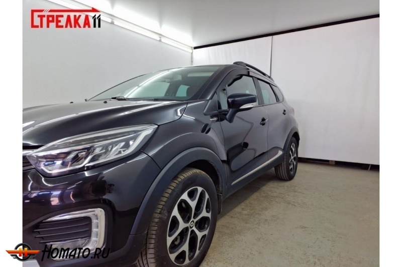 Дефлекторы Renault Kaptur 2016+/2020+ | премиум, плоские, 2D