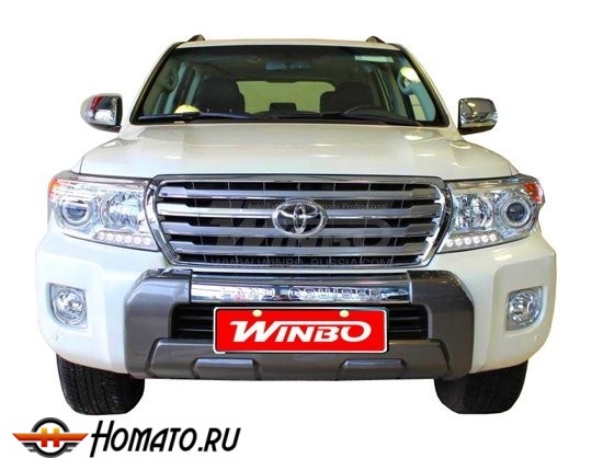 Накладка-обвес переднего бампера на Toyota Land Cruiser 200 (2012-2015)