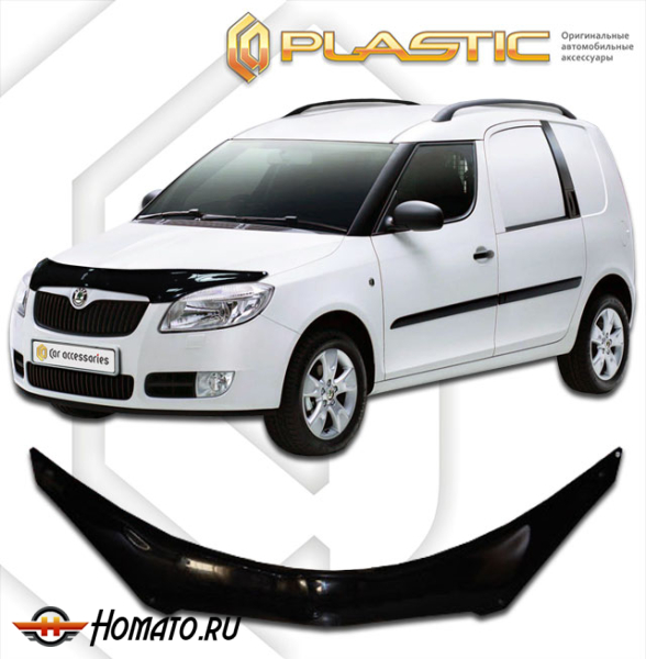 Дефлектор капота Skoda Roomster 2006-2010 | exclusive, черный