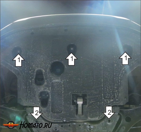 Защита картера Hyundai Creta 2016-2021 | двигатель + КПП, 1,5 мм, сталь | АвтоСтандарт | 50911