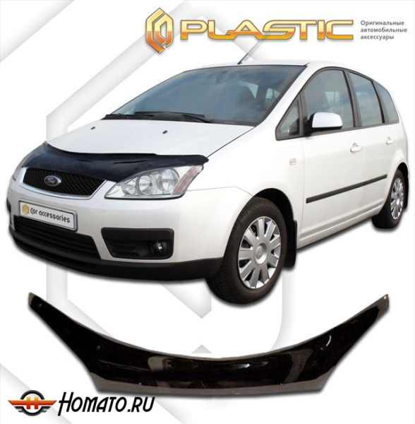 Дефлектор капота Ford C-MAX 2003-2006 (C214) | exclusive, черный
