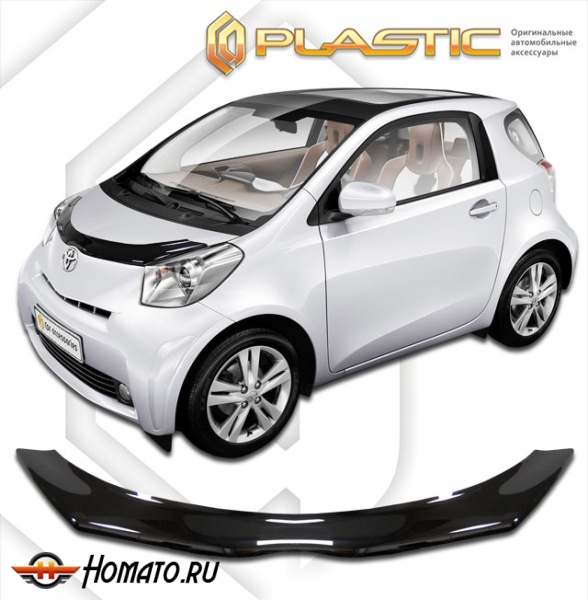 Дефлектор капота Toyota iQ 2008- (KGJ10) | черный