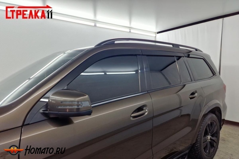 Дефлекторы Mercedes GL-class (X166) 2012-2015 | премиум, плоские, 2D