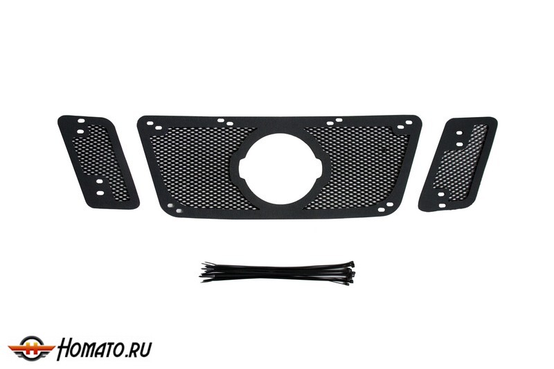 Защитная сетка решетки радиатора Nissan Pathfinder (R51) 2011-2013 | шагрень