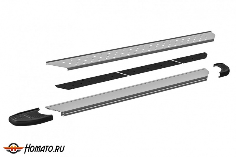 Пороги алюминиевые Kia Sorento Prime (2014-2020) | Slitkoff