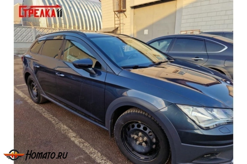 Дефлекторы Seat Leon 3 универсал 2012-2018 | премиум, плоские, 2D