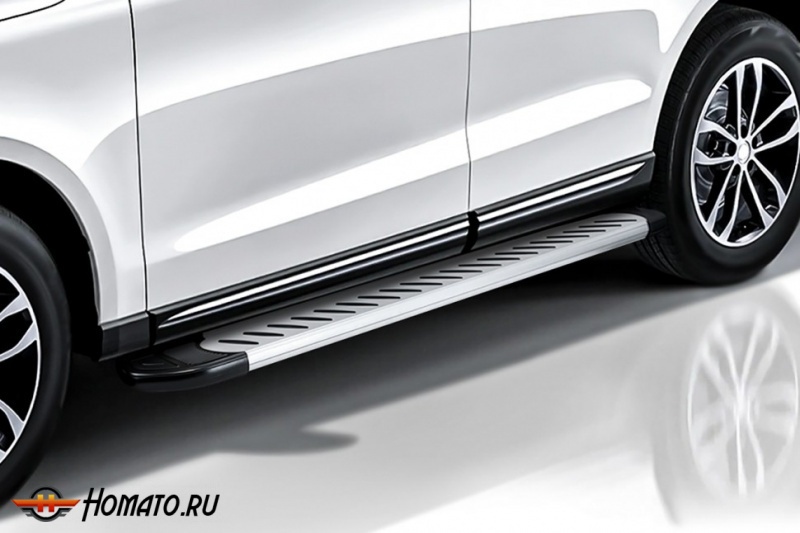 Пороги алюминиевые Hyundai Creta 4WD (2016-2021) | Slitkoff