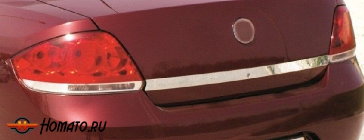 Накладка над номером на крышку багажника с надписью, нерж. для FIAT Linea
