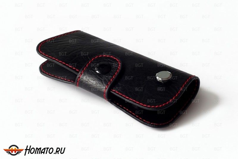 Брелок «кожаный чехол» для ключей с логотипом Mitsubishi «вар.1»
