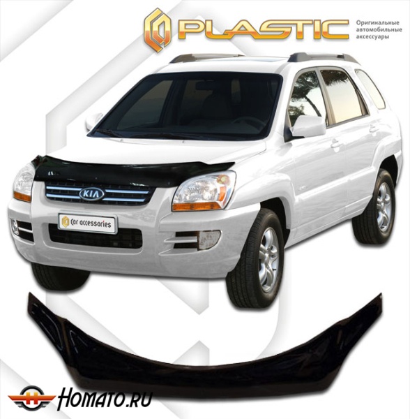 Дефлектор капота Kia Sportage 2006-2011 | exclusive, черный