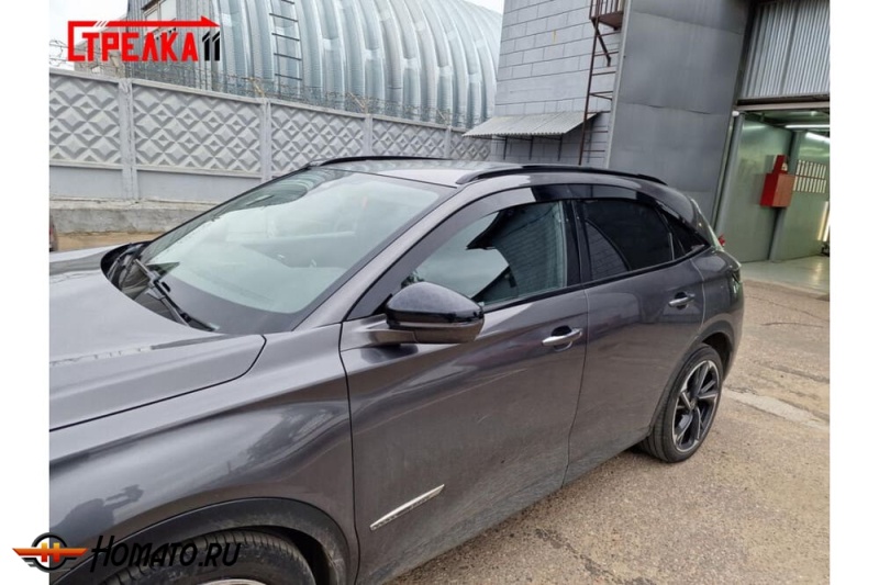 Дефлекторы Citroen DS7 2017+/2022+ | из 6 частей, премиум, плоские, 2D
