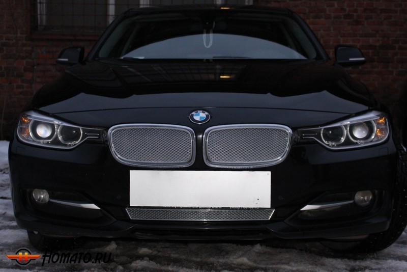 Защита радиатора для BMW 3 F30 (2011-2015) дорестайл | Премиум