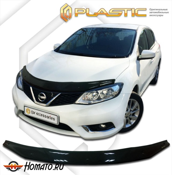 Дефлектор капота Nissan Tiida 2015- (C13) | черный