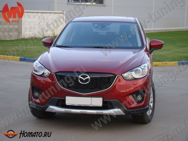 Накладка-обвес на передний бампер Mazda CX-5 (2011-2016) | Silver