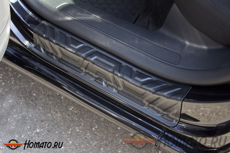 Накладки на внутренние пороги дверей Volkswagen Passat В7 (2011-2015) седан | шагрень